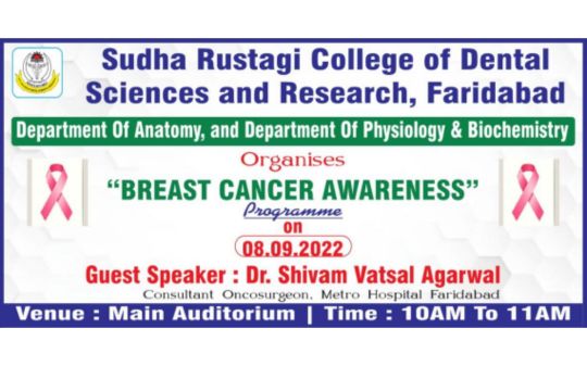 BREAST CANCER AWARENESS PROGRAMME held on 08/09/2022